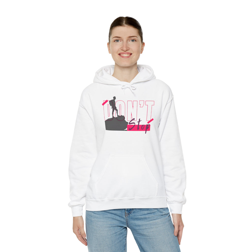 Don’t Stop Hoodie — Motivational Climber Graphic Sweatshirt