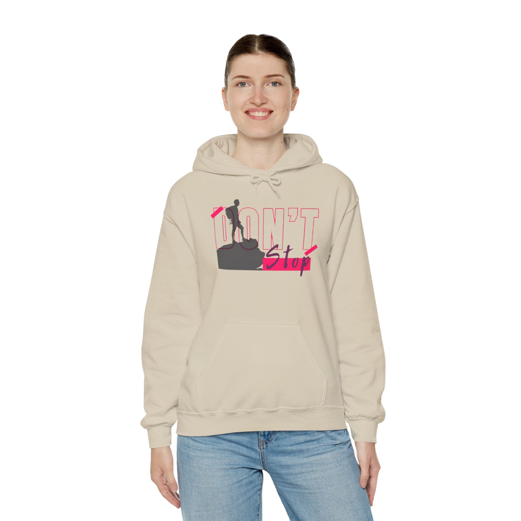 Don’t Stop Hoodie — Motivational Climber Graphic Sweatshirt