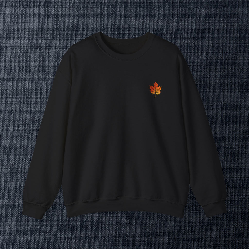 Autumn Maple Leaf Crewneck — Fall Season Botanical Graphic Sweatshirt
