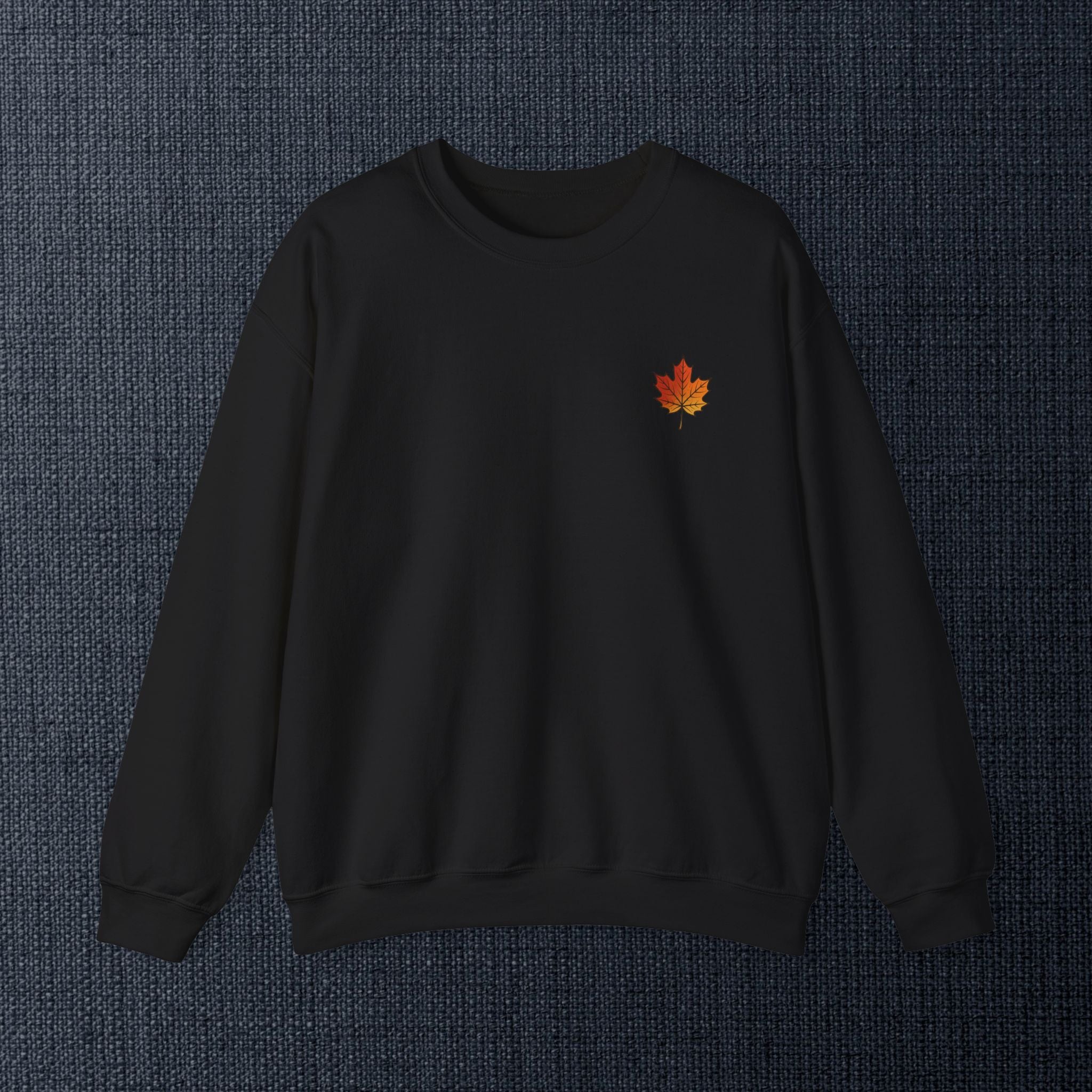 Autumn Maple Leaf Crewneck — Fall Season Botanical Graphic Sweatshirt