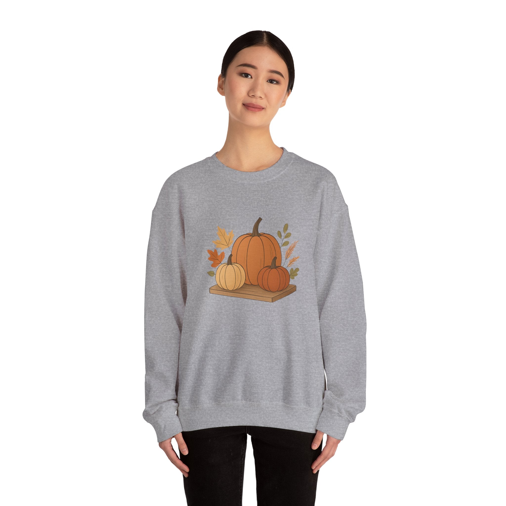Pumpkin Patch Crewneck — Autumn Fall Pumpkin Graphic Sweatshirt