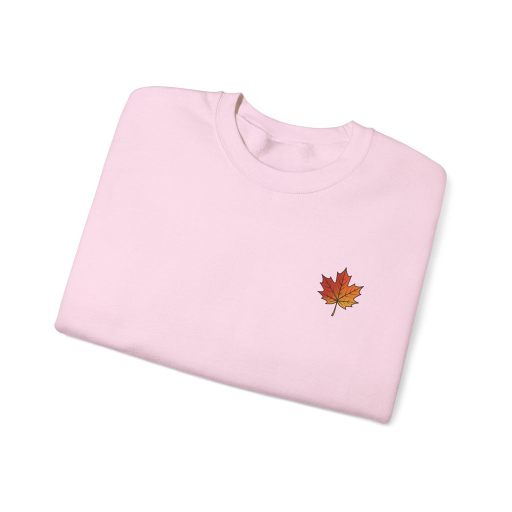 Autumn Maple Leaf Crewneck — Fall Season Botanical Graphic Sweatshirt