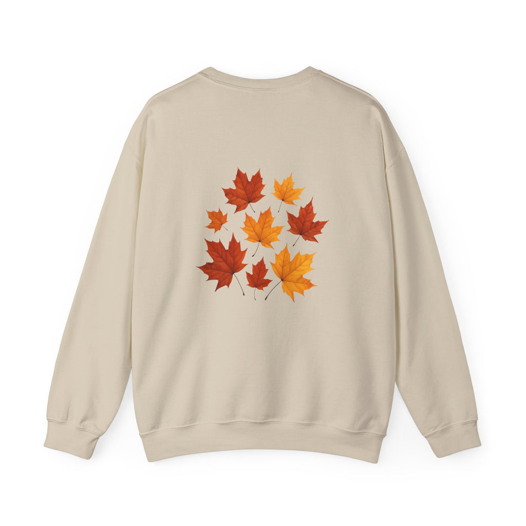 Autumn Maple Leaf Crewneck — Fall Season Botanical Graphic Sweatshirt