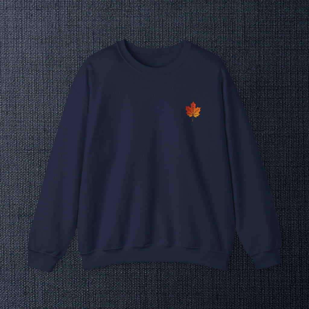 Autumn Maple Leaf Crewneck — Fall Season Botanical Graphic Sweatshirt