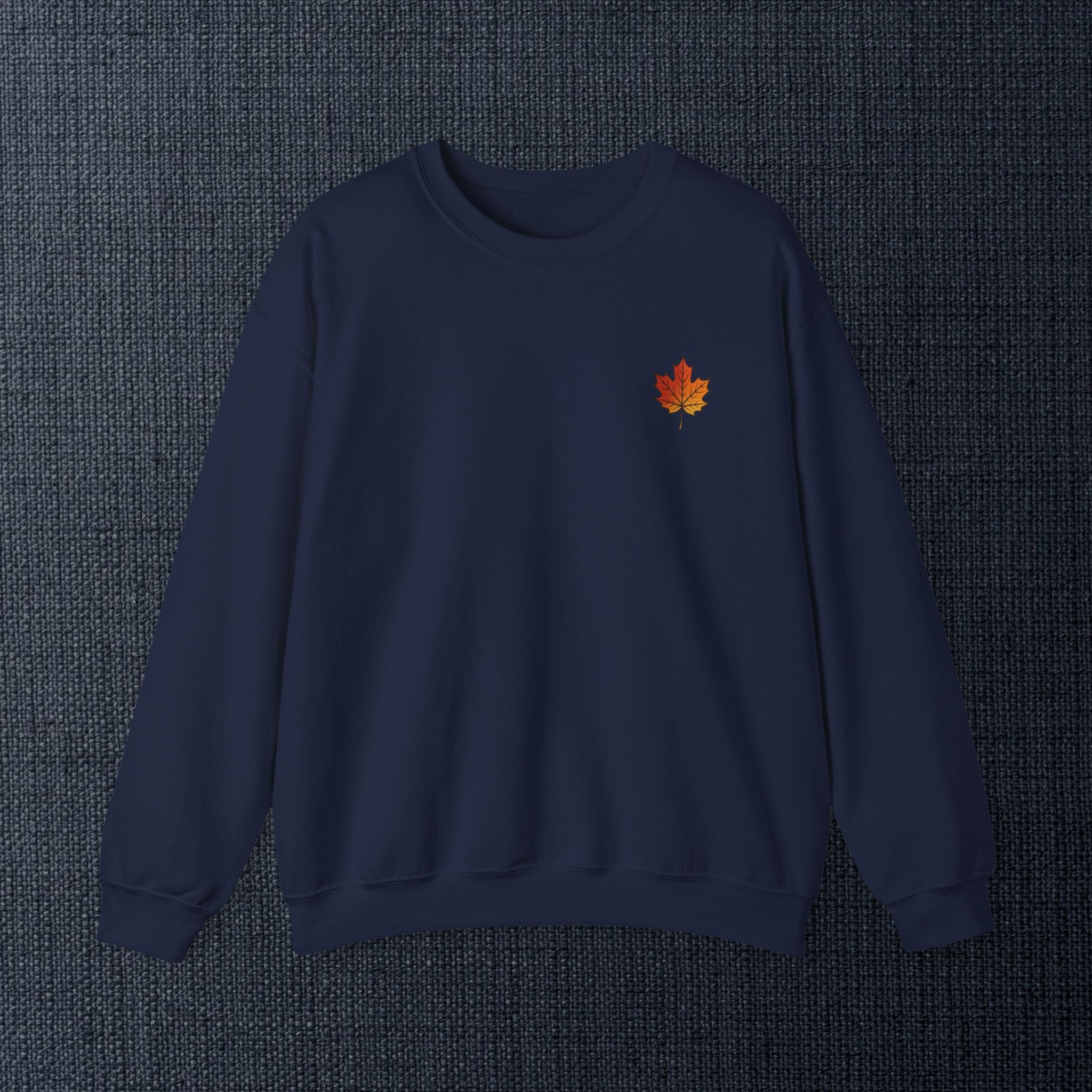 Autumn Maple Leaf Crewneck — Fall Season Botanical Graphic Sweatshirt