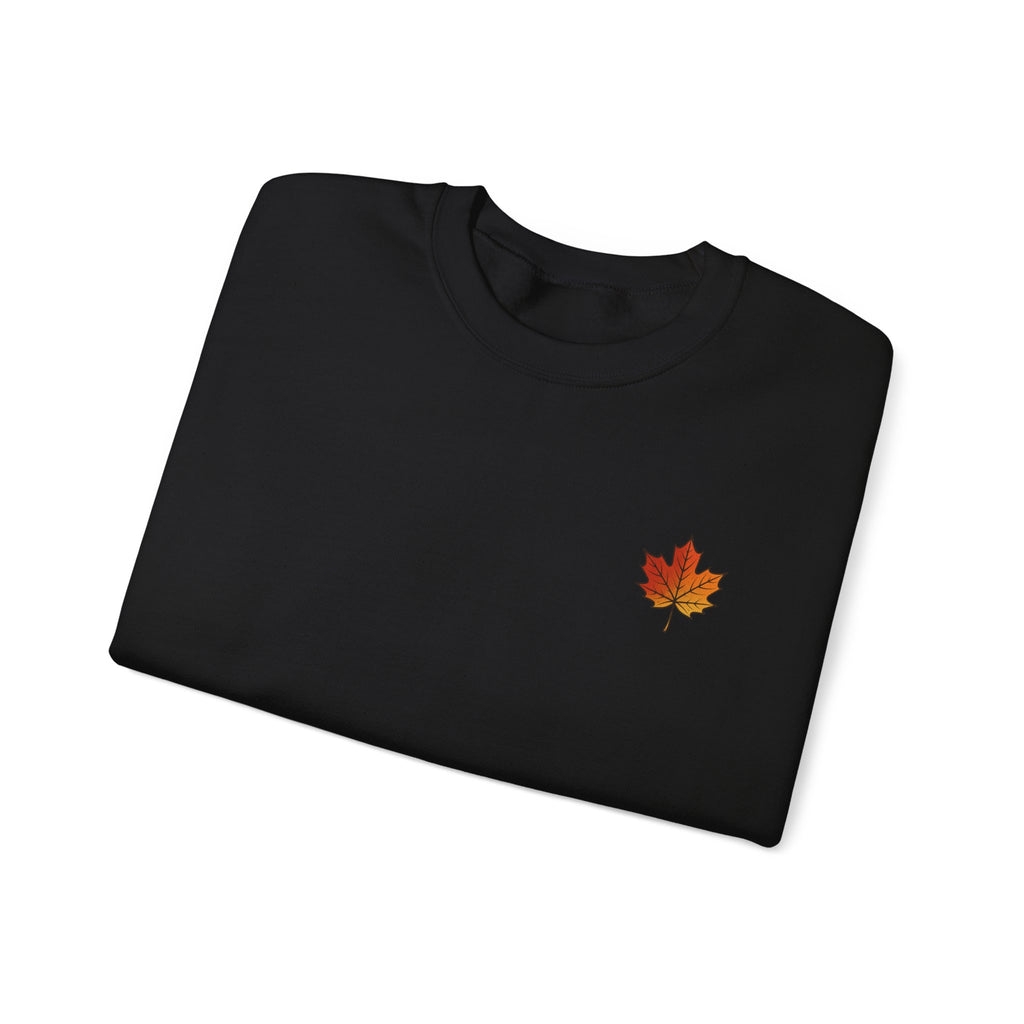Autumn Maple Leaf Crewneck — Fall Season Botanical Graphic Sweatshirt
