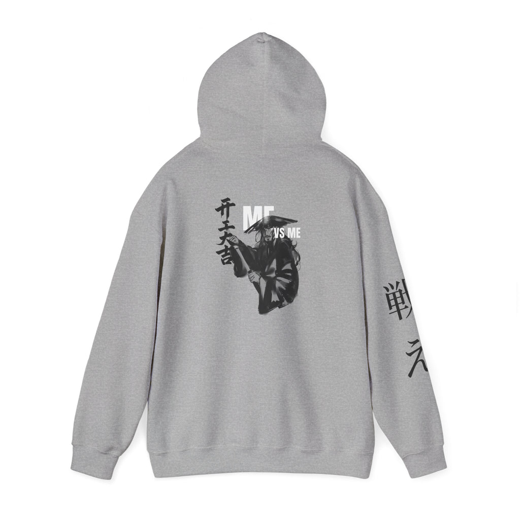 Samurai Mask Hoodie – “VS ME” Graphic Streetwear Pullover | Premium Unisex Midweight Hoodie