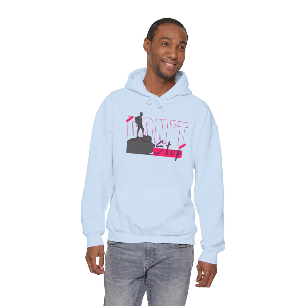 Don’t Stop Hoodie — Motivational Climber Graphic Sweatshirt