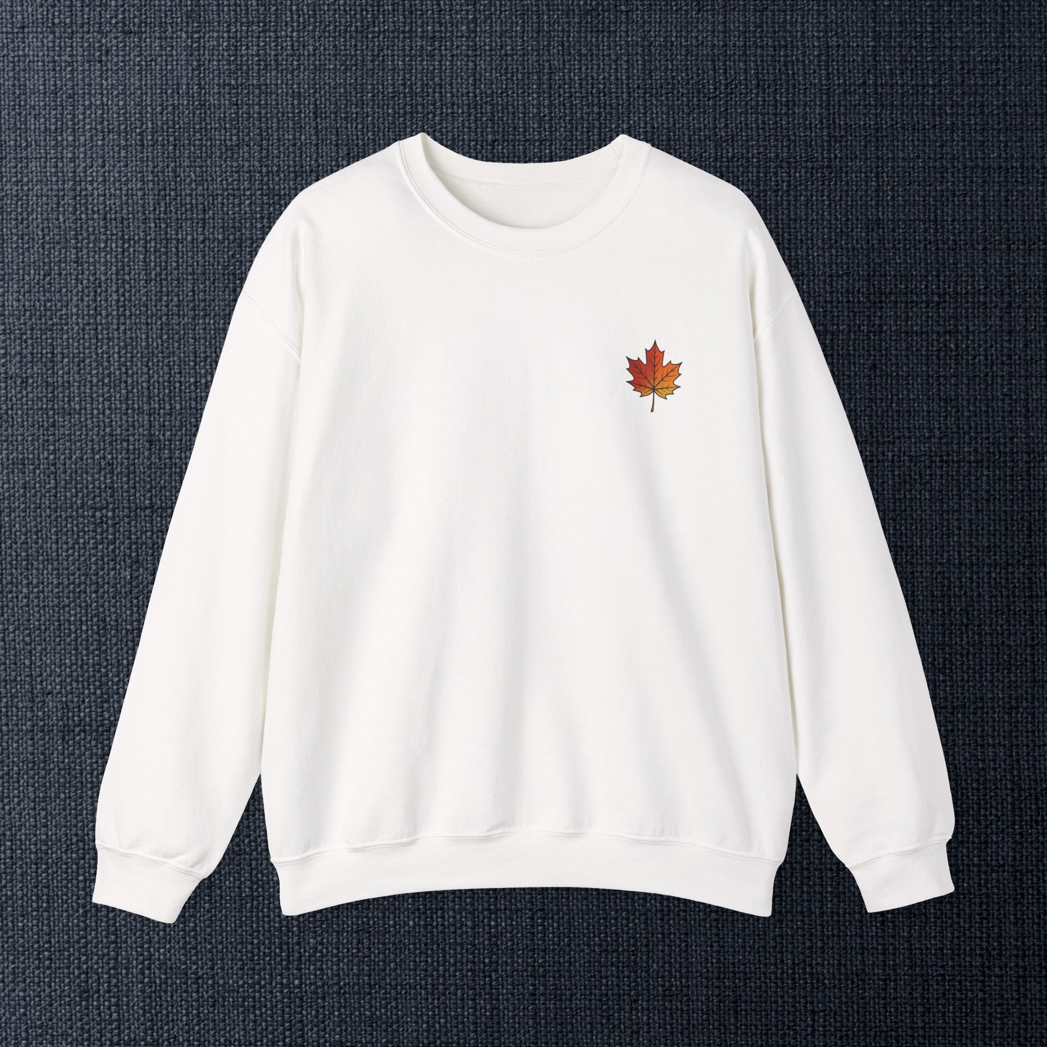 Autumn Maple Leaf Crewneck — Fall Season Botanical Graphic Sweatshirt