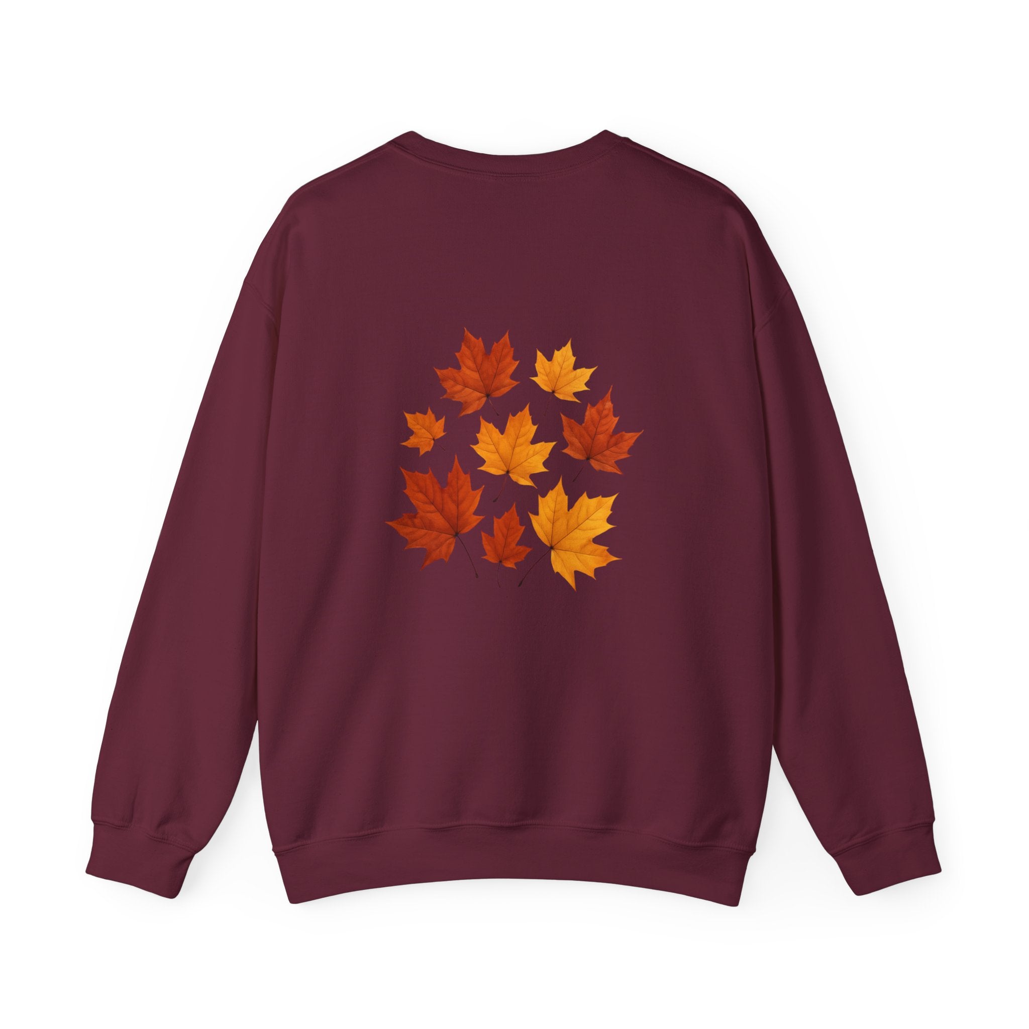 Autumn Maple Leaf Crewneck — Fall Season Botanical Graphic Sweatshirt