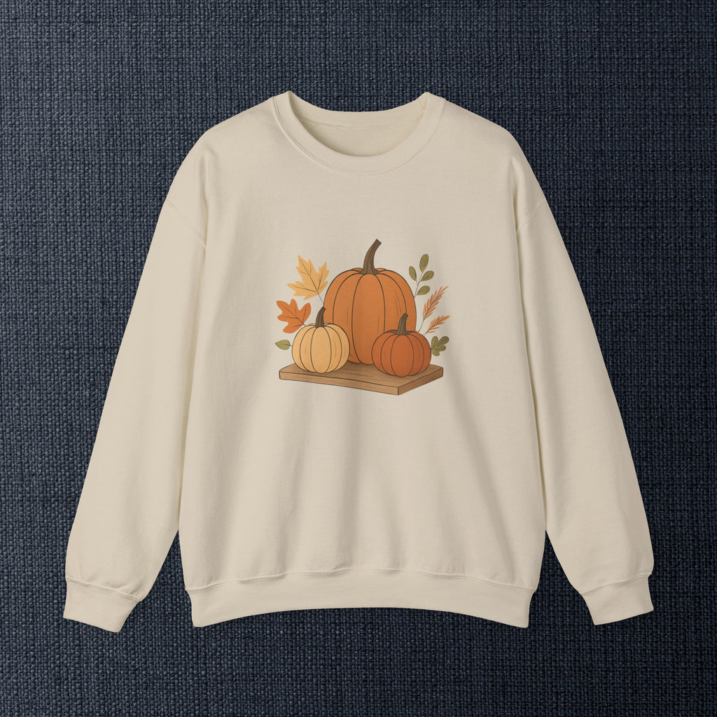 Pumpkin Patch Crewneck — Autumn Fall Pumpkin Graphic Sweatshirt