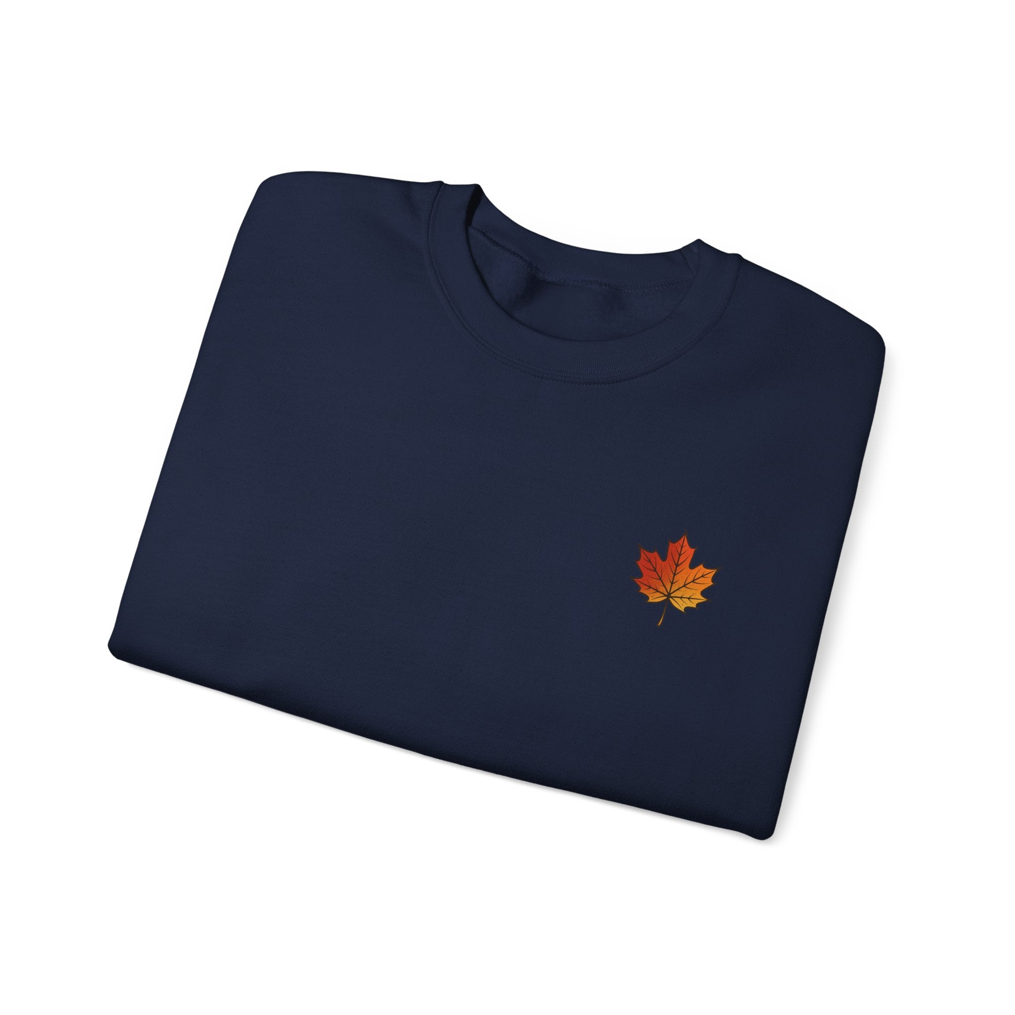 Autumn Maple Leaf Crewneck — Fall Season Botanical Graphic Sweatshirt
