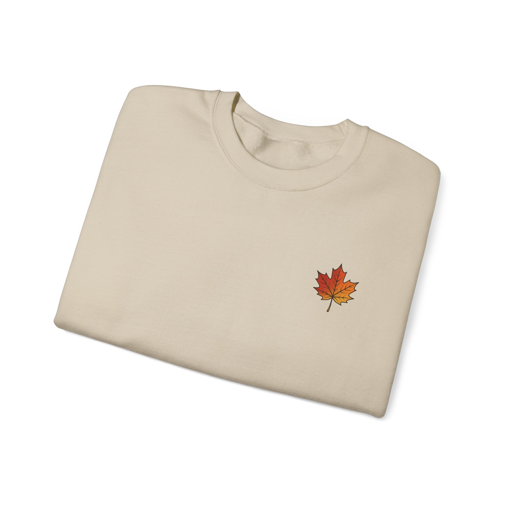 Autumn Maple Leaf Crewneck — Fall Season Botanical Graphic Sweatshirt