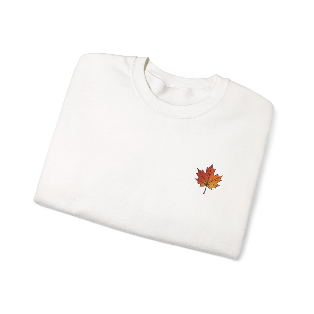 Autumn Maple Leaf Crewneck — Fall Season Botanical Graphic Sweatshirt