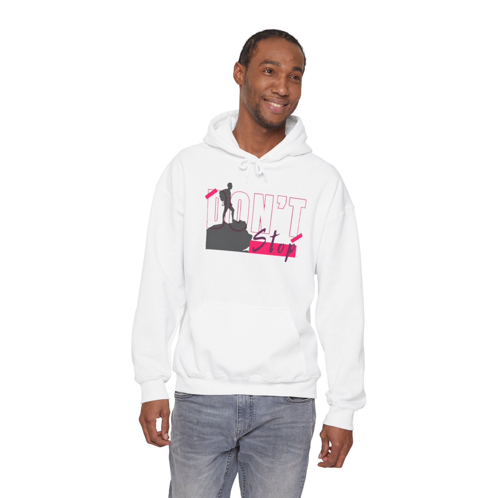 Don’t Stop Hoodie — Motivational Climber Graphic Sweatshirt