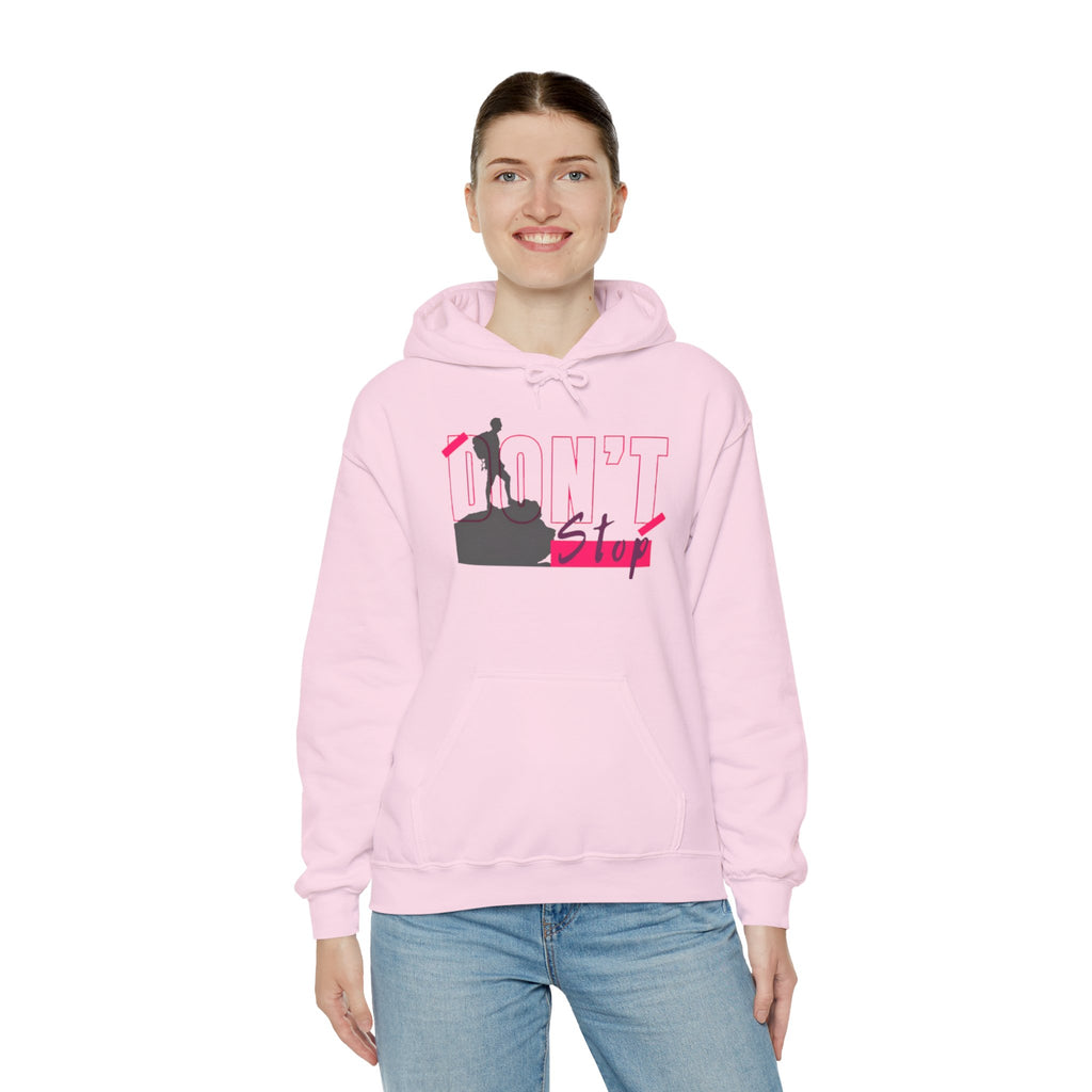 Don’t Stop Hoodie — Motivational Climber Graphic Sweatshirt