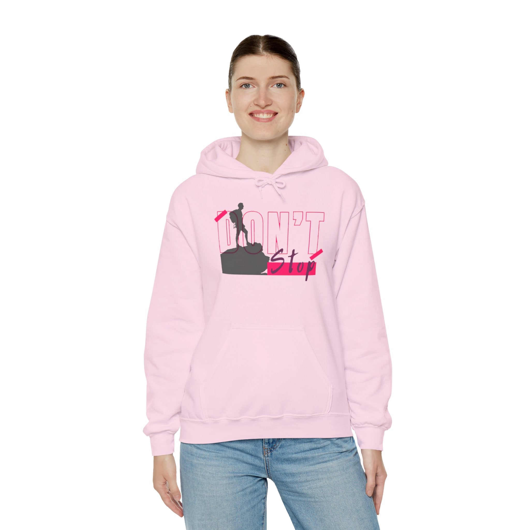 Don’t Stop Hoodie — Motivational Climber Graphic Sweatshirt